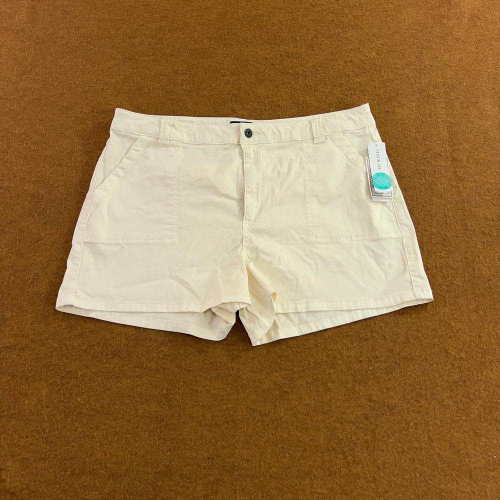 Flag & Anthem Womens 16 Cream Pixley Stretch Utility Shorts NWT
